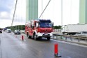 Schwerer LKW VU PKlemm A 4 Rich Olpe auf der Rodenkirchener Bruecke P424